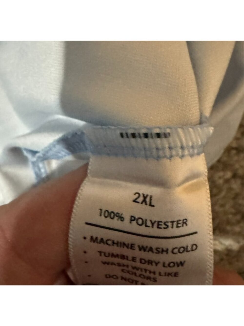 Favorite Fishing Shirt Mens 2XL Light Blue Long Sleeve Crew Neck Logo Outdoor - Picture 4 of 7